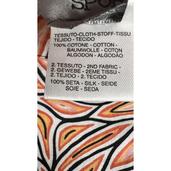 Sportmax‎ Silk Button Up Pockets Contrasting Silk Ruffle Tulip Hem Skirt Size 8 - Picture 7 of 10